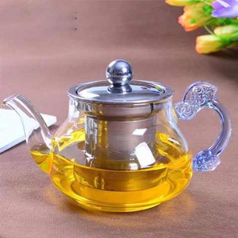 Glass Teapot Household Teapot Office Tea Brewing Pot Stainless Steel Strainer Teapot Kettle