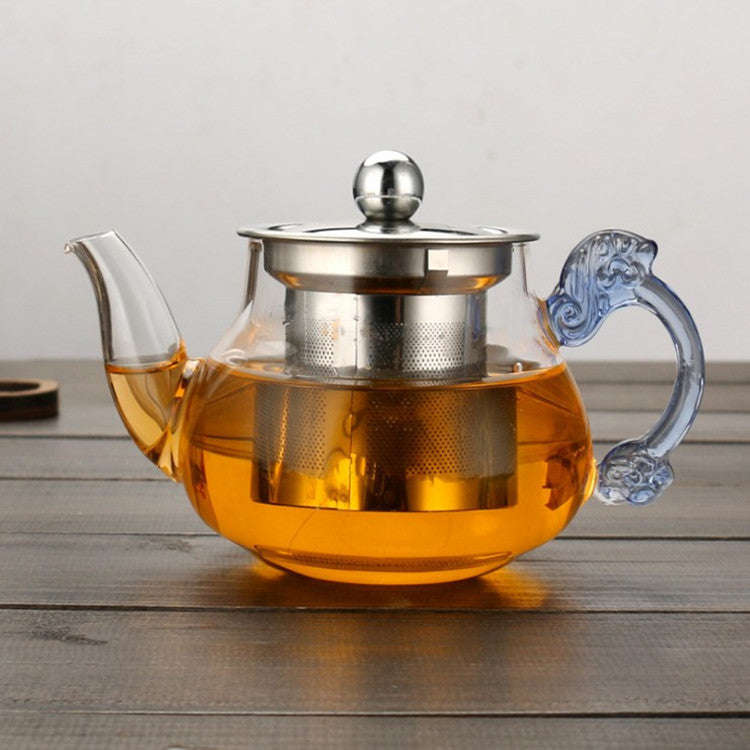 Glass Teapot Household Teapot Office Tea Brewing Pot Stainless Steel Strainer Teapot Kettle