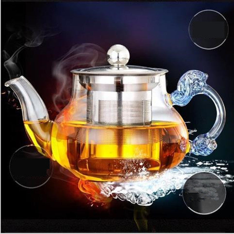 Glass Teapot Household Teapot Office Tea Brewing Pot Stainless Steel Strainer Teapot Kettle